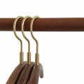 rubber solid wood coated metal hook cloth hangers